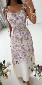 Дамска дълга рокля с мотиви 8127801