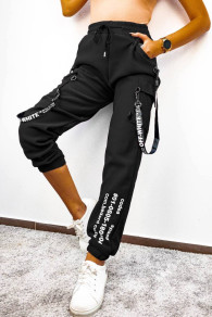 Дамски панталон с джобове E10001 черен 