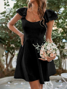 Дамска рокля с ефектен гръб K5731 черен 