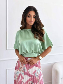 Дамска блуза с връзка K39420 мента 