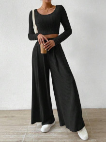 Дамски ежедневен комплект блуза и панталон AR3311 черен 