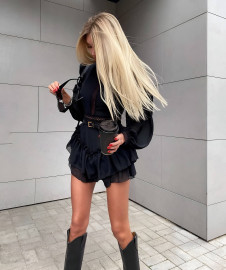 Дамска къса рокля шифон ESA5415