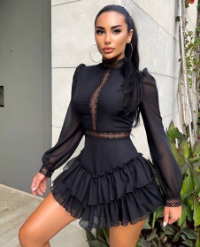 Дамска къса рокля шифон ESA5415