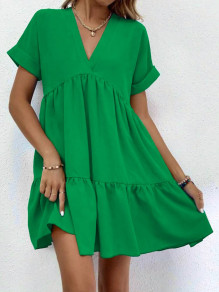 Дамска свободна рокля K6228 зелен 
