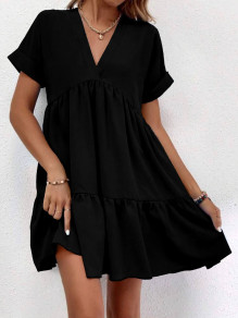 Дамска свободна рокля K6228 черен 