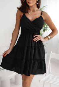 Дамска къса рокля K6372 черен 