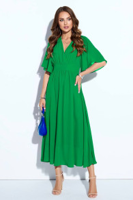 Дамска рокля с дължина под коляното 237235 зелен 