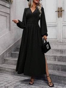 Дамска дълга рокля K6127 черен 