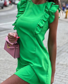 Дамска къса рокля K21190 зелен 