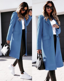 Дамско елегантно палто XN5361  светло син 