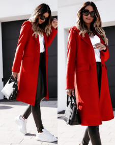 Дамско елегантно палто XN5361 червен 