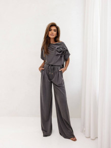 Дамски комплект блуза и панталон 243110 графит