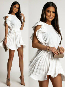 Дамска ефектна рокля T241181 бял