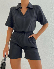Дамски комплект блуза и панталонки AR3129 черен 