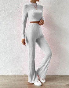 Дамски комплект блуза и панталон AR1218 бял 