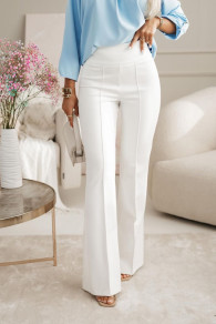 Дамски елегантен панталон K5678 бял