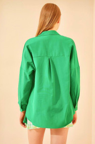 Дамска oversize риза PB4597 зелен 