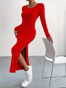 Дамска ежедневна рокля с цепка AR3062 червен 
