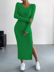 Дамска ежедневна рокля с цепка AR3062 зелен 