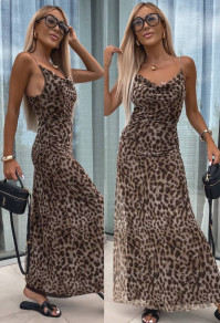 Дамска рокля с леопардов принт H4650