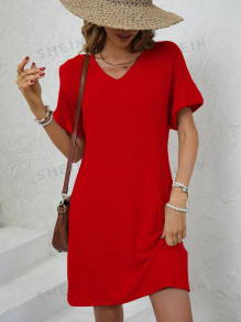 Дамска свободна рокля 306565 червен 
