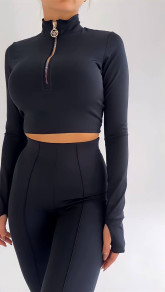 Дамски комплект блуза и клин 33049 черен 
