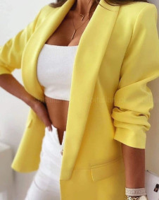 Дамско елегантно сако 3228 жълт 