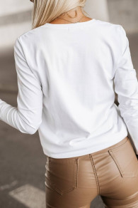 Дамска блуза с надпис P5575 бял 