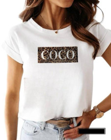 Дамска тениска coco P5667 бял