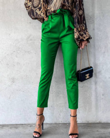 Дамски панталон с висока талия K201201 зелен 