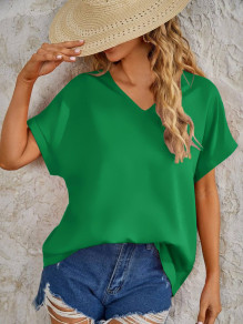 Дамска едноцветна блуза 0902 зелен 