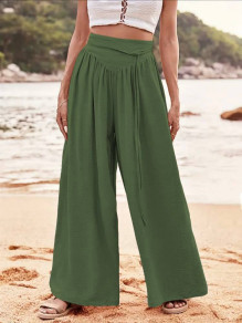 Дамски свободен панталон K6346 зелен 