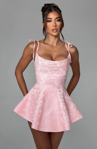 Дамска къса рокля PL1332 розов 