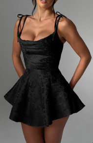 Дамска къса рокля PL1332 черен 