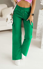 Дамски свободен панталон K6616 зелен 
