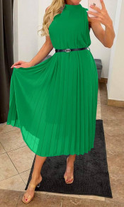 Дамска рокля солей A0963 зелен 