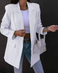 Дамско елегантно сако с хастар 6320 бял