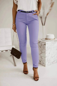 Дамски панталон с колан 6334 светло лилав