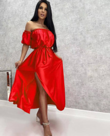 Дамска атрактивна рокля 8532 червен