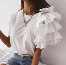 Дамска атрактивна блуза 5219 бял